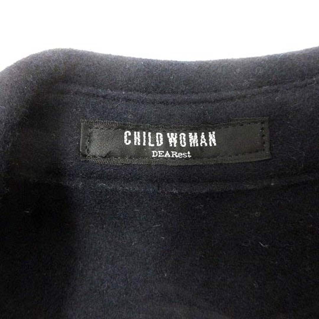 CHILD WOMAN ステンカラージャケット 長袖 ウール F 紺 ■MO 5