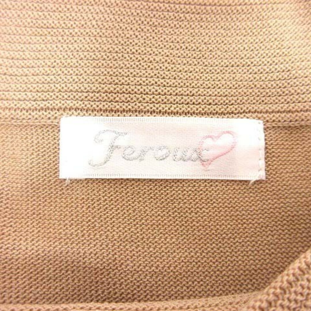 Feroux(フェルゥ)のFeroux ニット カットソー ボートネック 切替 長袖 2 ベージュ /YK レディースのトップス(ニット/セーター)の商品写真