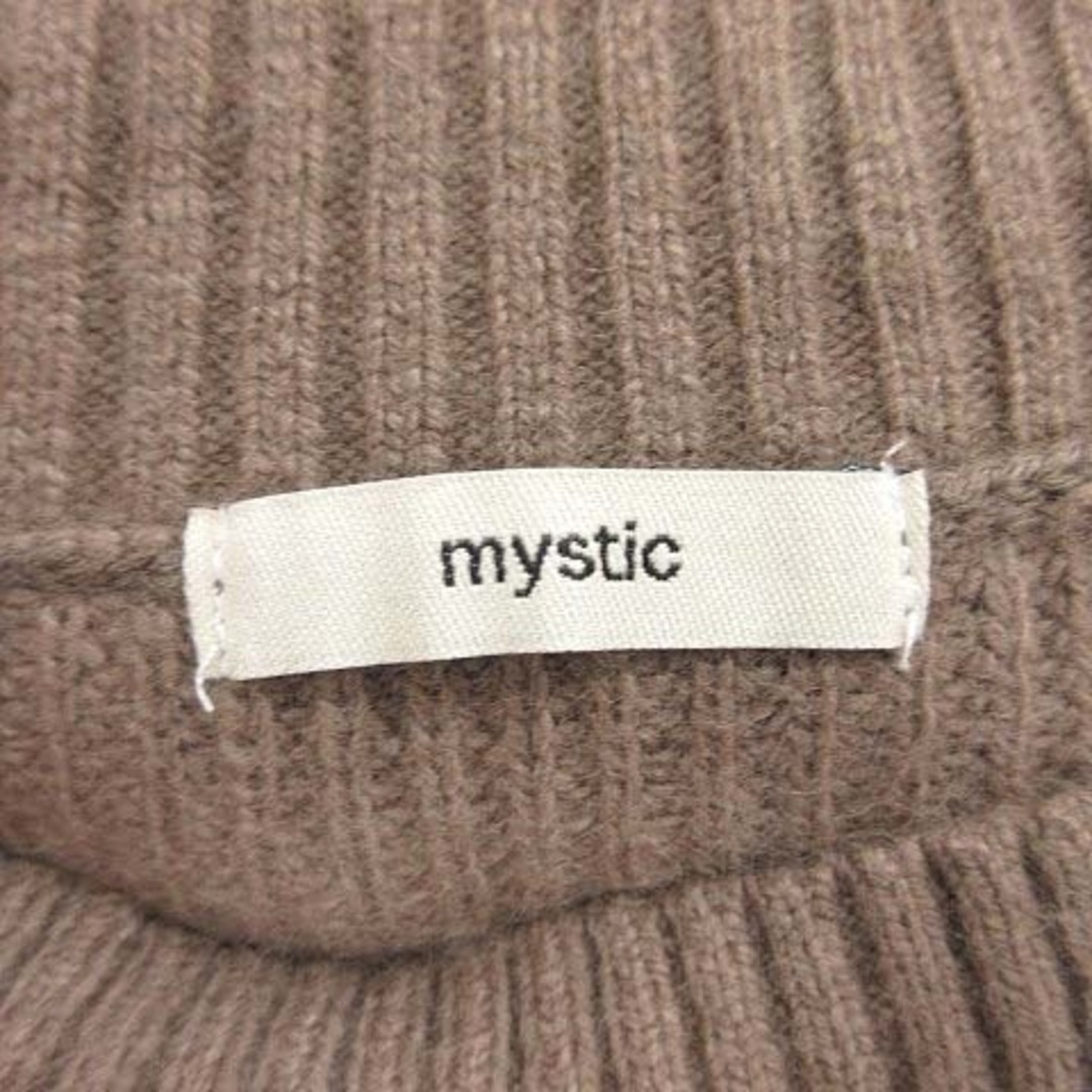 mystic(ミスティック)のミスティック ニット セーター 長袖 バルーン袖 リブ 切替 F 茶 ■MO レディースのトップス(ニット/セーター)の商品写真