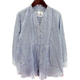 ロペピクニック(Rope' Picnic)のロペピクニック シャツ ブラウス スキッパーカラー 長袖 ストライプ 38 (シャツ/ブラウス(長袖/七分))