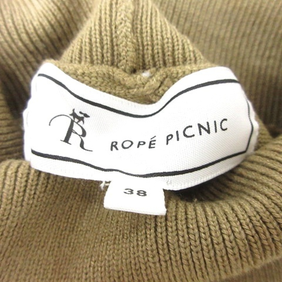 Rope' Picnic(ロペピクニック)のロペピクニック ワンピース ミニ タートルネック 長袖 38 緑 カーキ レディースのワンピース(ミニワンピース)の商品写真