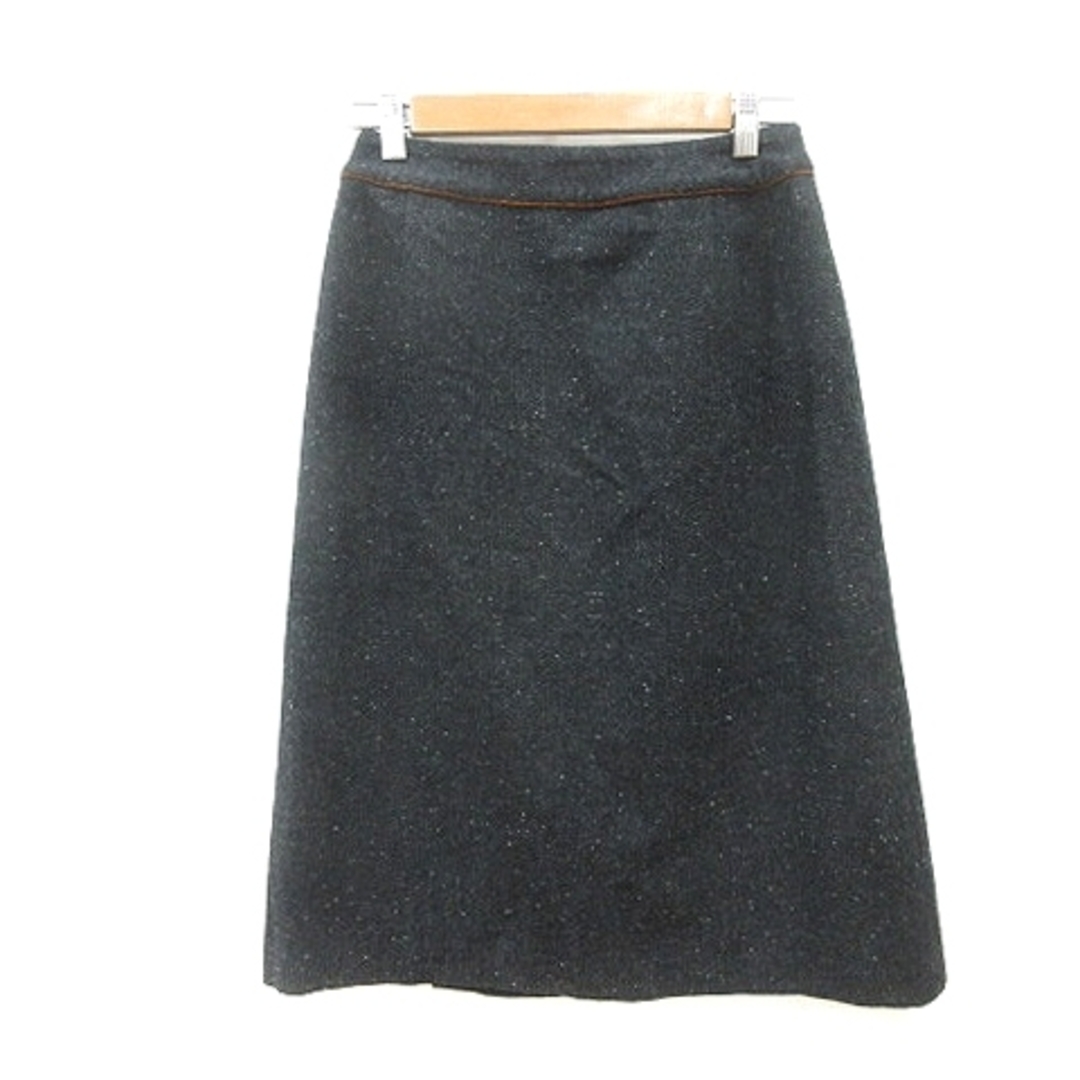 Lois CRAYON(ロイスクレヨン)のロイスクレヨン ラップスカート フレア ミモレ ロング ウール M ダークグレー レディースのスカート(ロングスカート)の商品写真