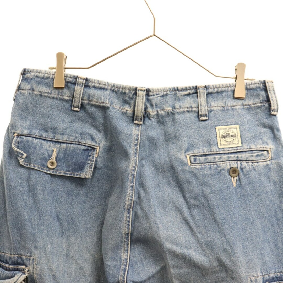 【90s／初期品】RRL デニムカーゴパンツ　三つ星　トラックタグ　28/30