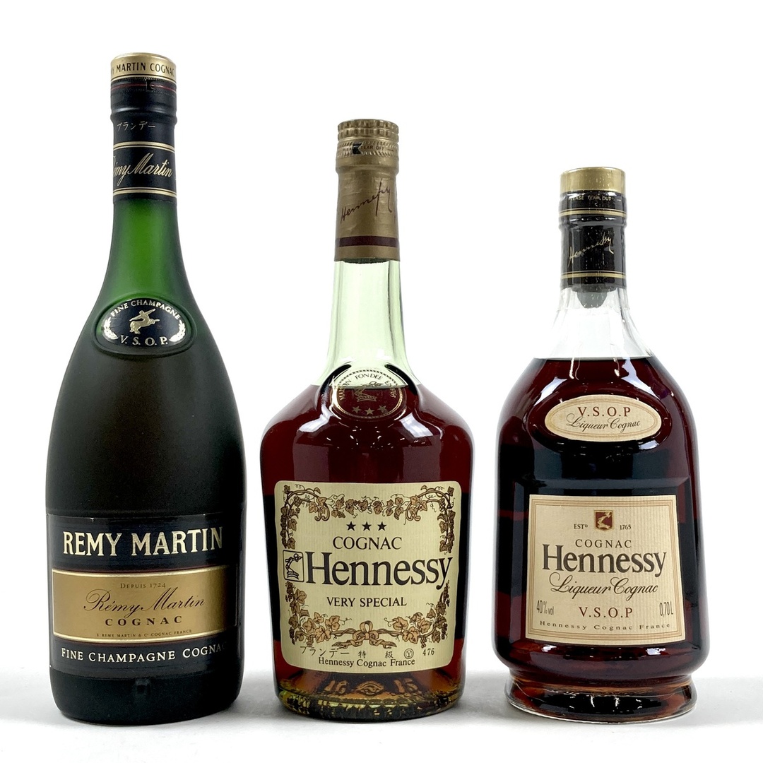 3本 REMY MARTIN Hennessy コニャック 700ml-