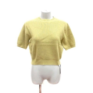 グレイル(GRL)のグレイル GRL ニット セーター 五分袖 L 黄色 イエロー /YK(ニット/セーター)