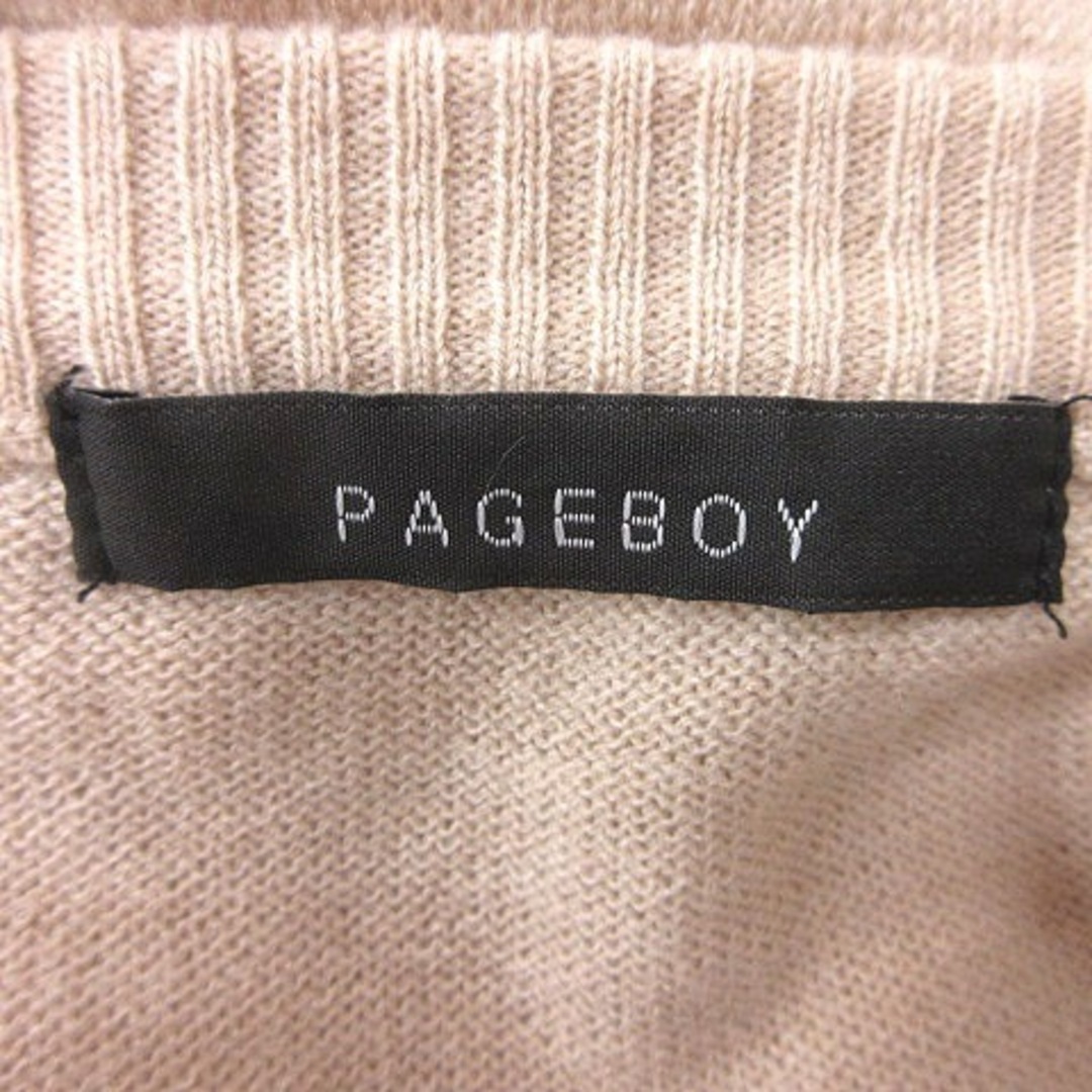 PAGEBOY(ページボーイ)のページボーイ カーディガン ニット 長袖 M ベージュ ■MO レディースのトップス(カーディガン)の商品写真