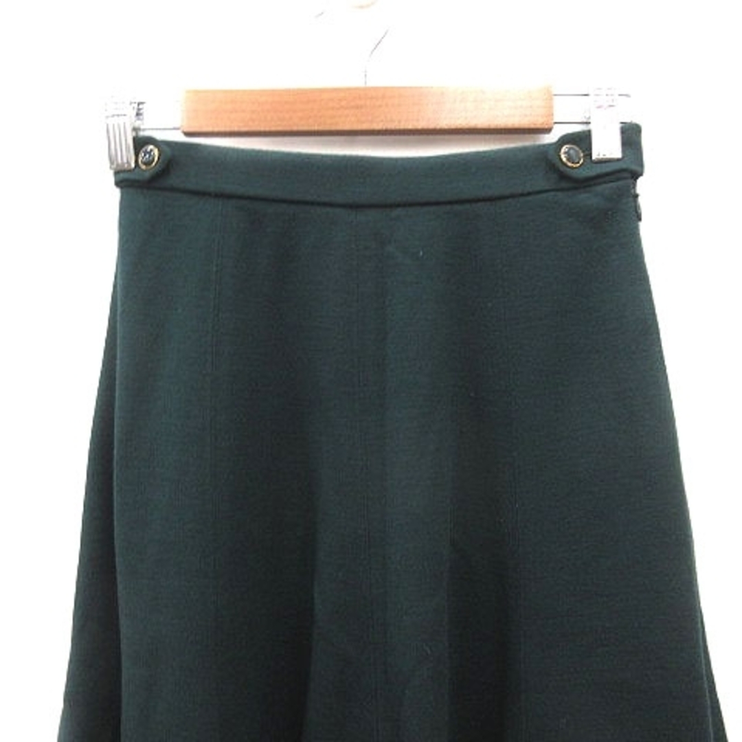 anySiS(エニィスィス)のエニィスィス エニシス フレアスカート ひざ丈 1 緑 グリーン ■MO レディースのスカート(ひざ丈スカート)の商品写真