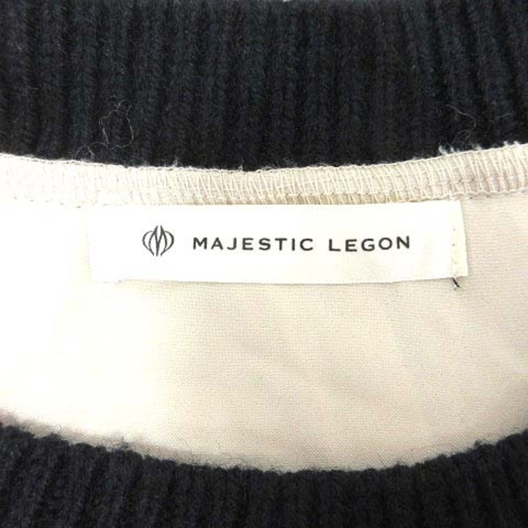 MAJESTIC LEGON(マジェスティックレゴン)のマジェスティックレゴン ワンピース ひざ丈 フェイクレイヤード M 黒 ■MO レディースのワンピース(ひざ丈ワンピース)の商品写真