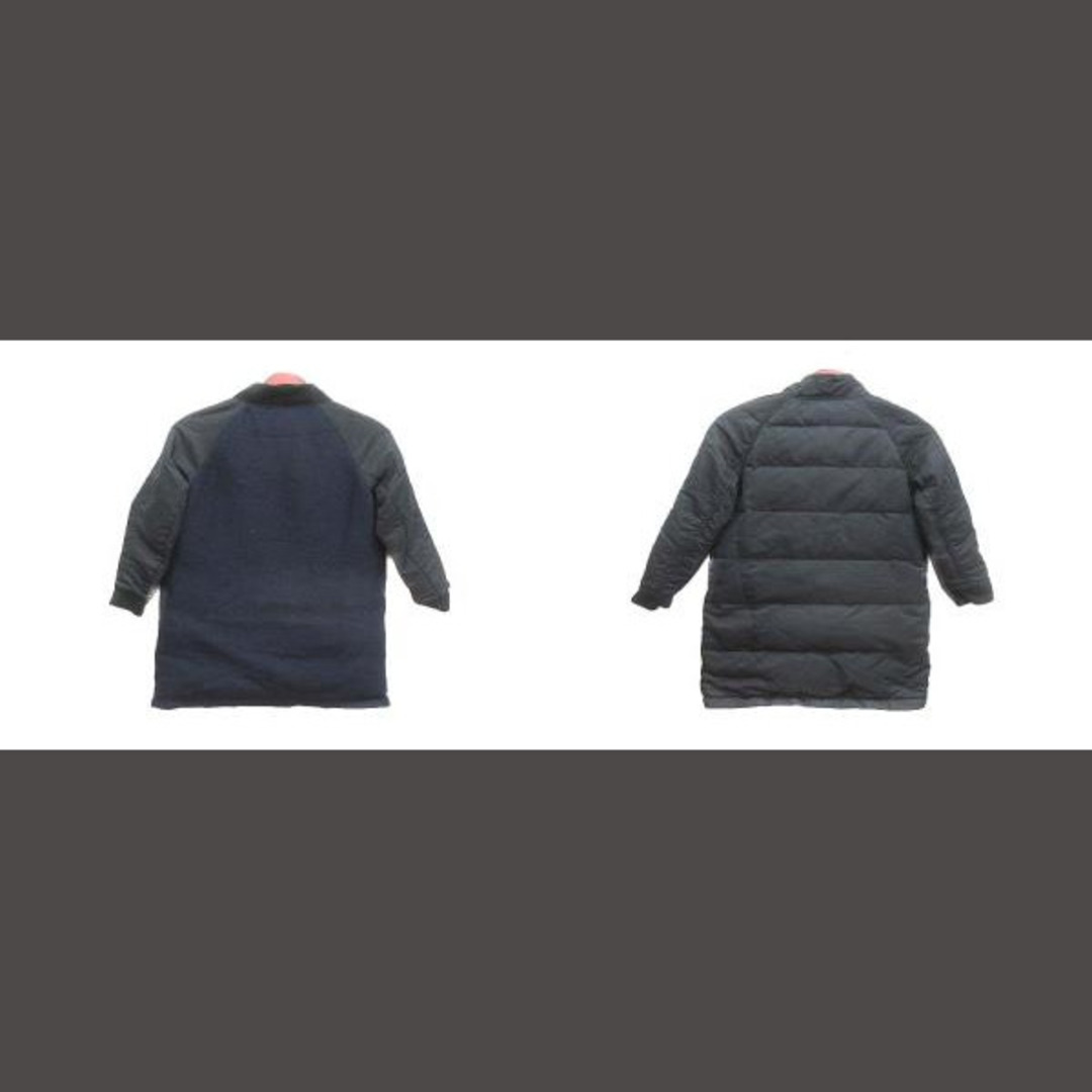 Simplicite(シンプリシテェ)のSimplicite ダウンコート リバーシブル 切替 ウール 36 黒 紺 レディースのジャケット/アウター(ダウンコート)の商品写真