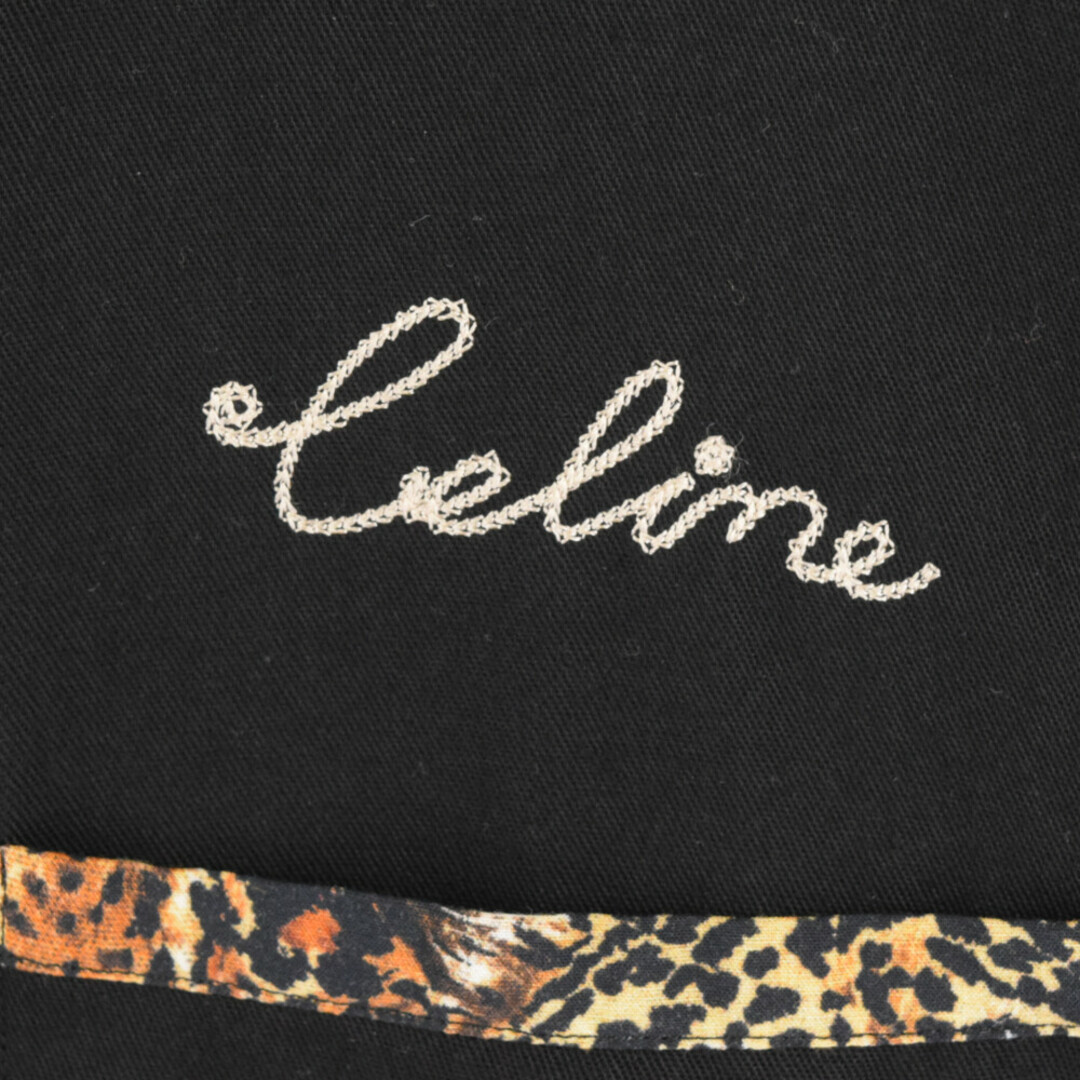 CELINE セリーヌ 22AW Leopard Bowling Shirts レオパードボーリング 半袖シャツ ブラック 2C831171S