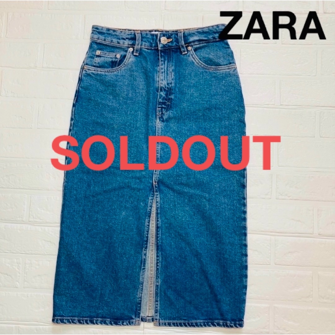 ZARA(ザラ)のZARA スリットデニム　タイトスカート レディースのスカート(ロングスカート)の商品写真