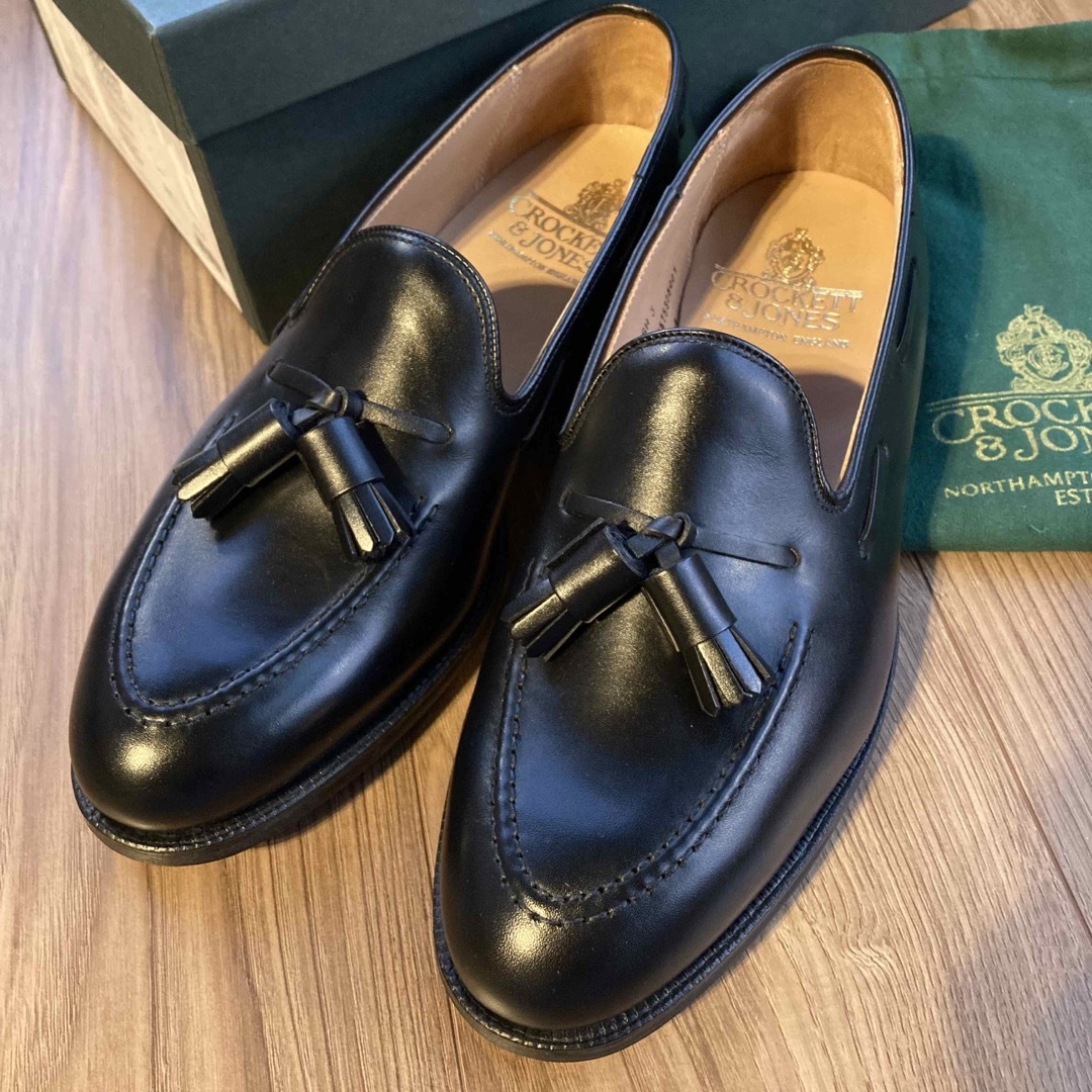 新品未使用　Crockett&Jones CAVENDISH3 ローファーレザーソールサイズ