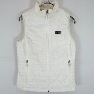 パタゴニア(patagonia)のSALE/ patagonia パタゴニア PRIMALOFT プリマロフト 中綿 ベスト アウトドア キャンプ アウター 防寒 ホワイト (レディース S)  O0544(その他)