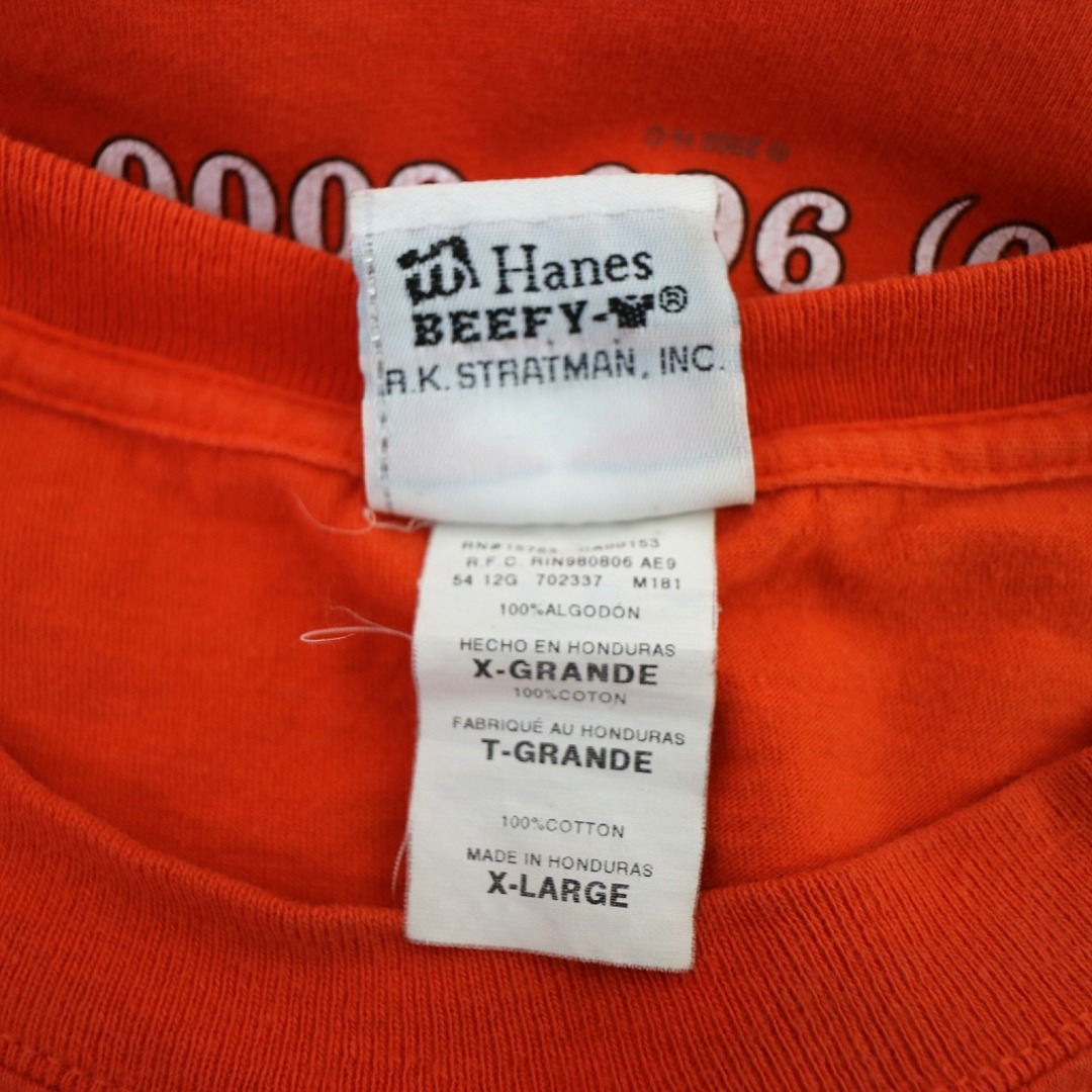 SALE/ HARLEY DAVIDSON ハーレーダビッドソン ブランドネームグラフィックプリント 半袖Ｔシャツ Y2K オレンジ (メンズ XL)   O0571 7