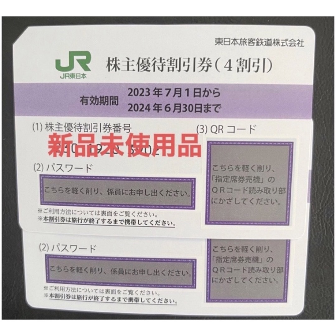 JR 東日本 株主優待割引券 未使用　2枚