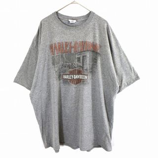 ハーレーダビッドソン(Harley Davidson)のHARLEY DAVIDSON ハーレーダビッドソン 英文字 ロゴ 半袖Ｔシャツ グレー (メンズ 3XL) 中古 古着 O0567(Tシャツ/カットソー(半袖/袖なし))