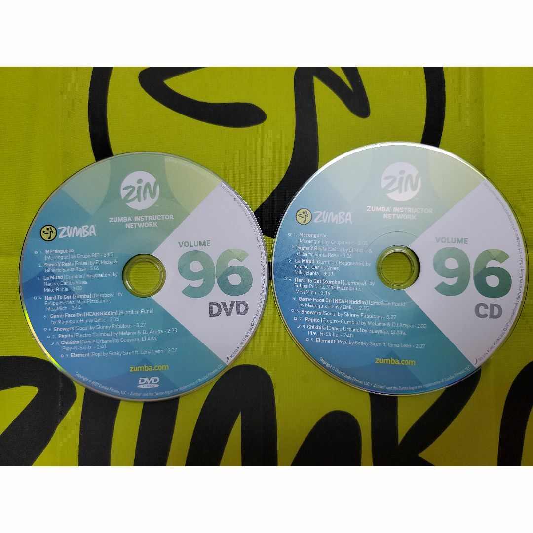 Zumba(ズンバ)のZUMBA　ズンバ　ZIN96　CD ＆ DVD　インストラクター専用 エンタメ/ホビーのDVD/ブルーレイ(スポーツ/フィットネス)の商品写真