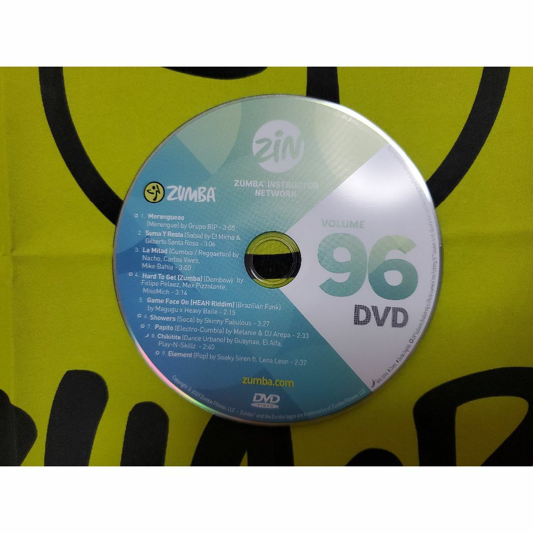 Zumba(ズンバ)のZUMBA　ズンバ　ZIN96　CD ＆ DVD　インストラクター専用 エンタメ/ホビーのDVD/ブルーレイ(スポーツ/フィットネス)の商品写真