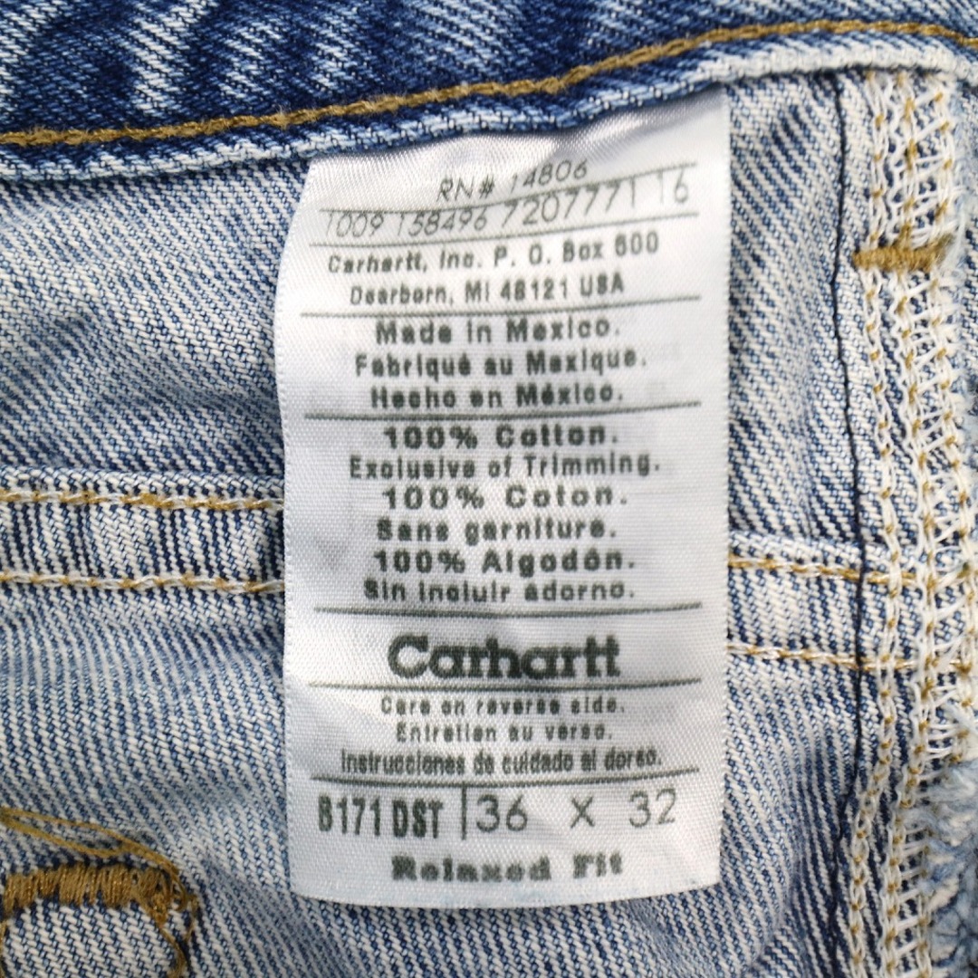 SALE/ Carhartt カーハート デニムパンツ ワーク ハンマーポケット インディゴ (メンズ 36×32) 中古 古着 O0614