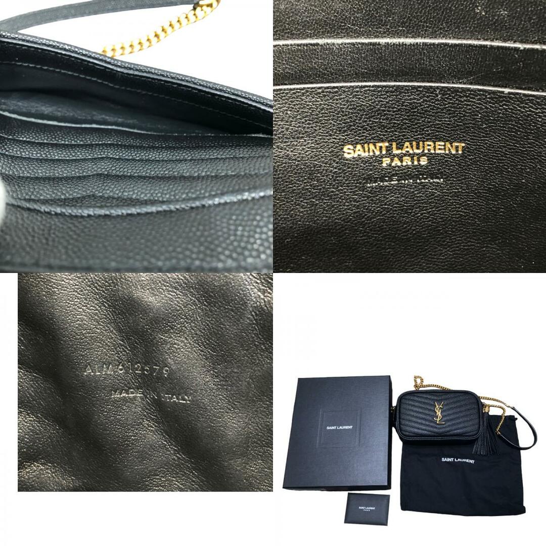 サンローラン SAINT LAURENT ルーミニバッグ 612579 ブラック カーフ グレインカーフ ショルダーバッグ