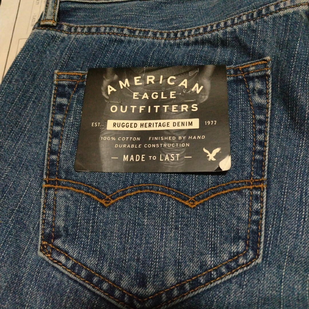 American Eagle(アメリカンイーグル)の新品American Eagle ダメージリペア加工デニム メンズのパンツ(デニム/ジーンズ)の商品写真