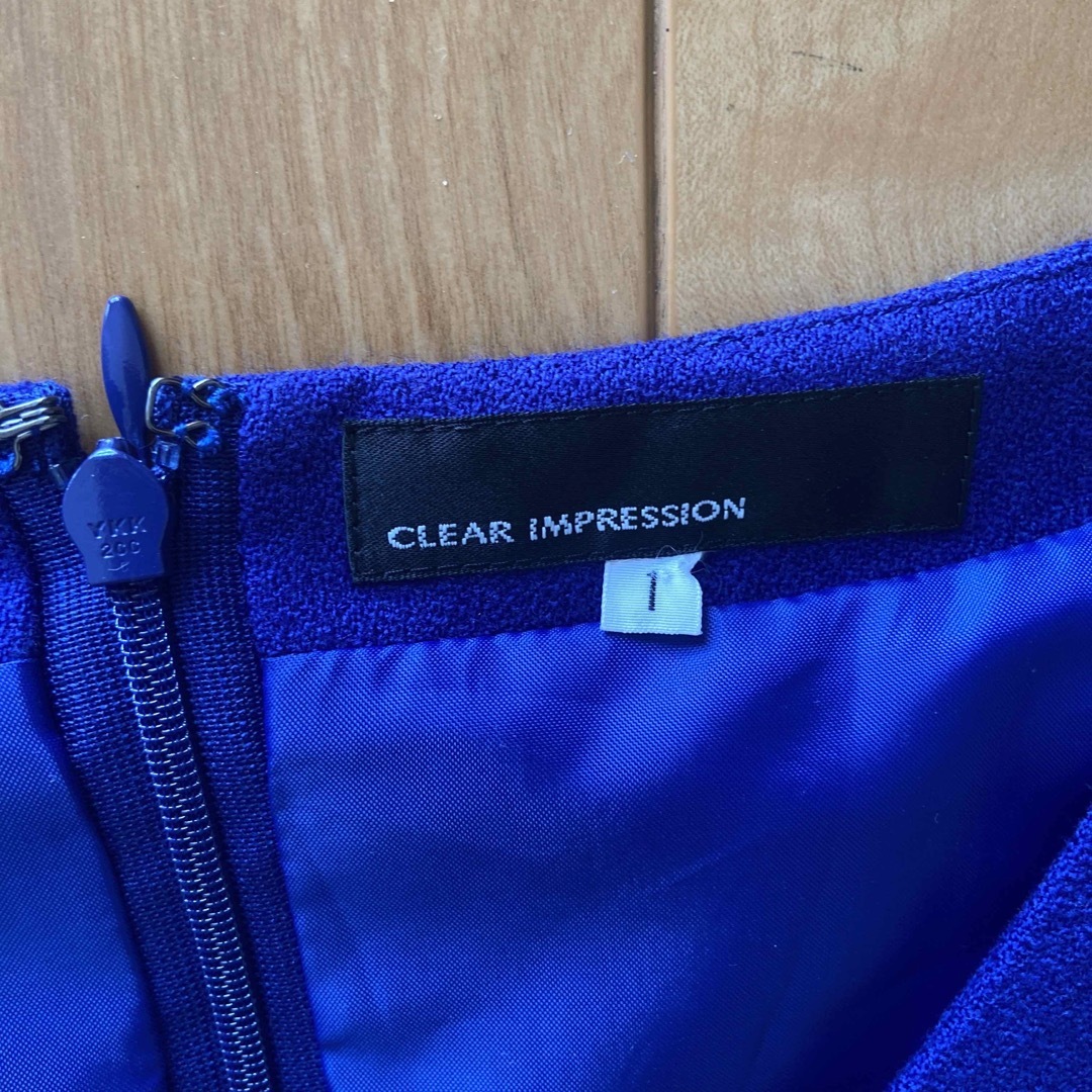 CLEAR IMPRESSION(クリアインプレッション)のクリアインプレッション CLEAR IMPRESSION ワンピース 青 レディースのワンピース(ミニワンピース)の商品写真