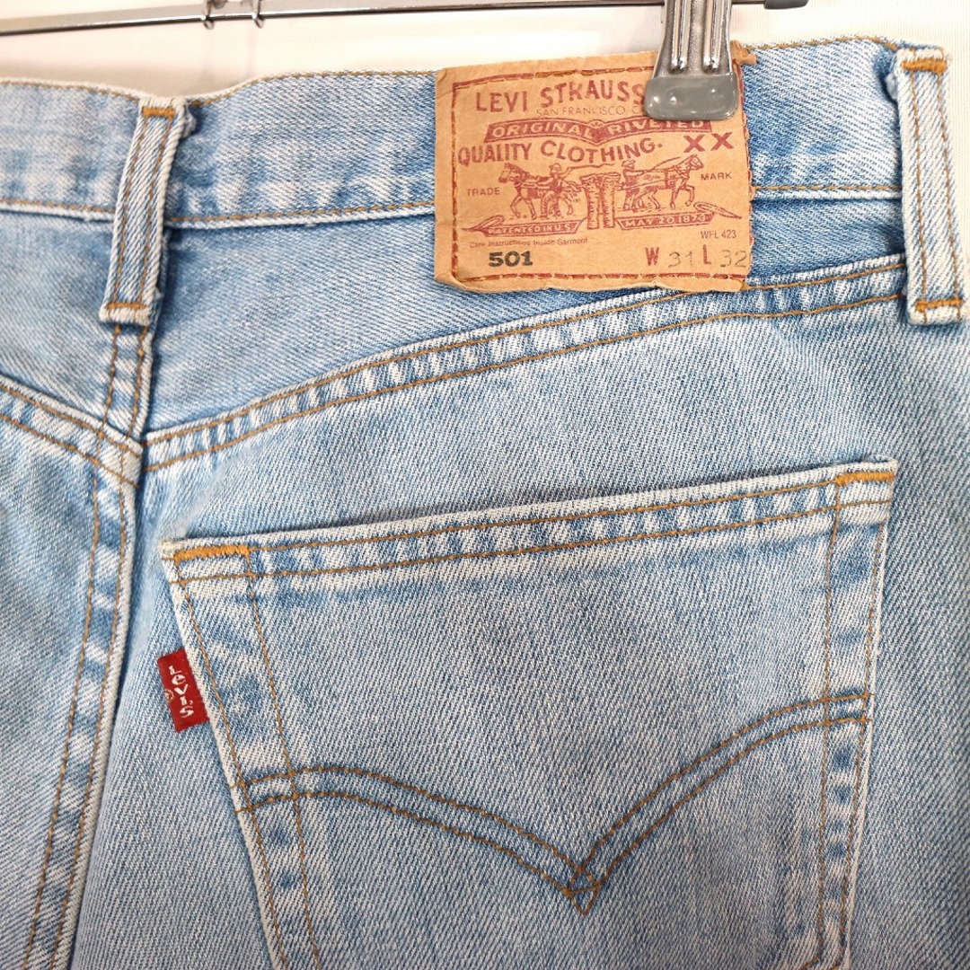 Levi's リーバイス 501 デニムパンツ アメカジ ストレート 色落ち ブルー (メンズ 31×30)   O4906