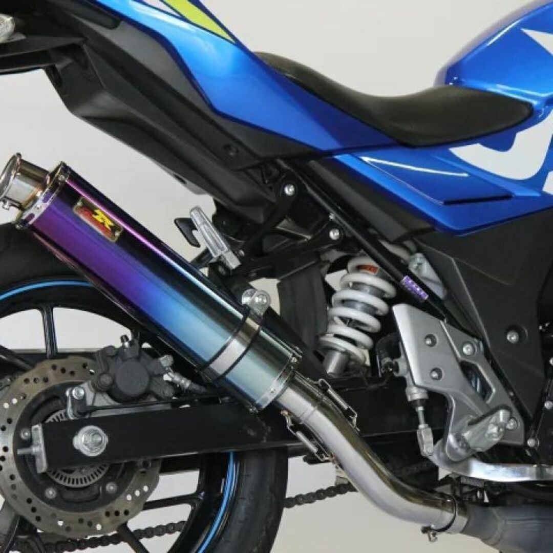 Realize GSX250R マフラー Aria チタン カール400mmサイレンサー出口径