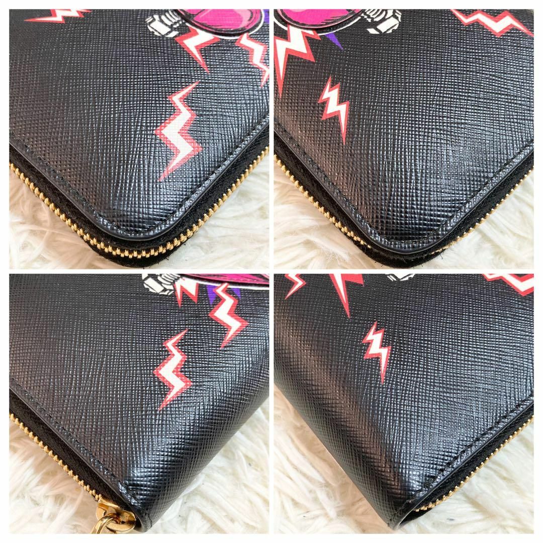 未使用級 プラダ 長財布 ユニバーサルスタジオ コラボ フランケンシュタイン 黒