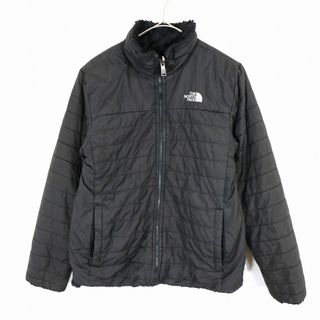 ザノースフェイス(THE NORTH FACE)のTHE NORTH FACE ノースフェイス 中綿リバーシブルジャケット アウトドア キャンプ アウター ブラック (ガールズ XL(18)) 中古 古着 O0656(ジャケット/上着)