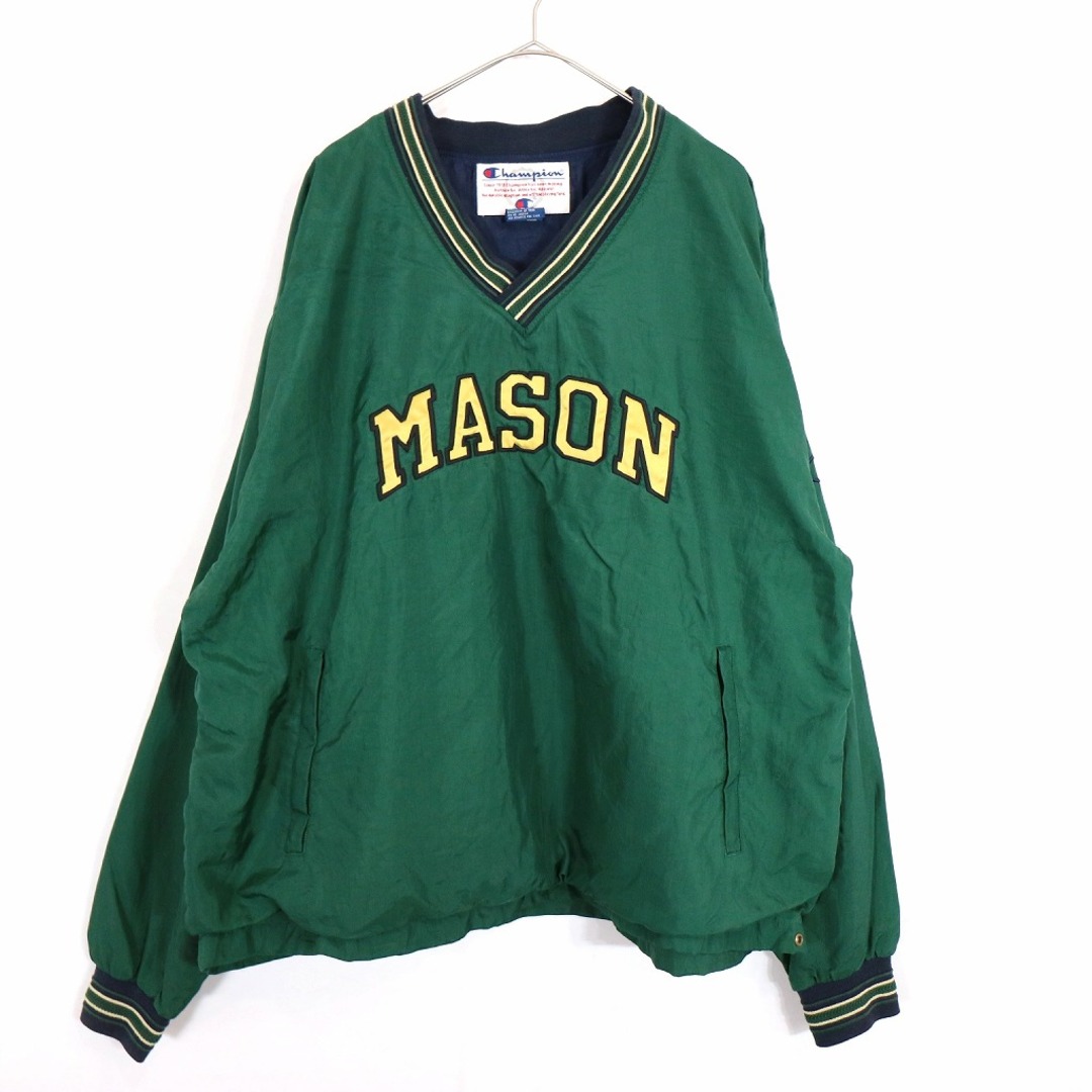 SALE/ Champion チャンピオン ナイロンプルオーバージャケット MASON グリーン (メンズ XL)   O0712