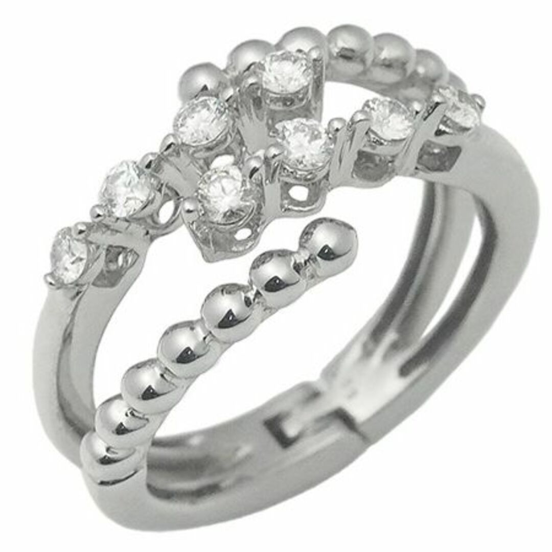 ダイヤモンド/0.30ct デザイン リング 12~13号 K18WG 美品 | フリマアプリ ラクマ