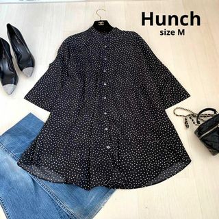 ハンチ(HUNCH)のHunch ハンチ　ドットブラウス　ブラウス　ドット柄　Mサイズ　七分袖　秋服(シャツ/ブラウス(長袖/七分))