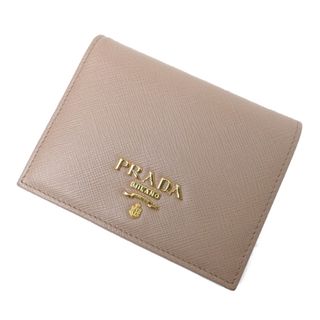 プラダ(PRADA)のPRADA プラダ サフィアーノ MULTICOLOR 二つ折り財布 ベージュ レッド ホワイト 1MV204 ZLP F0KNX レディース【中古】(財布)