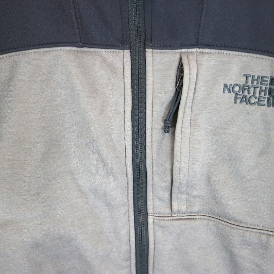 SALE/ THE NORTH FACE ノースフェイス ソフトシェルジャケット アウトドア 胸元ワンポイントロゴ グレー (メンズ L)   O0737