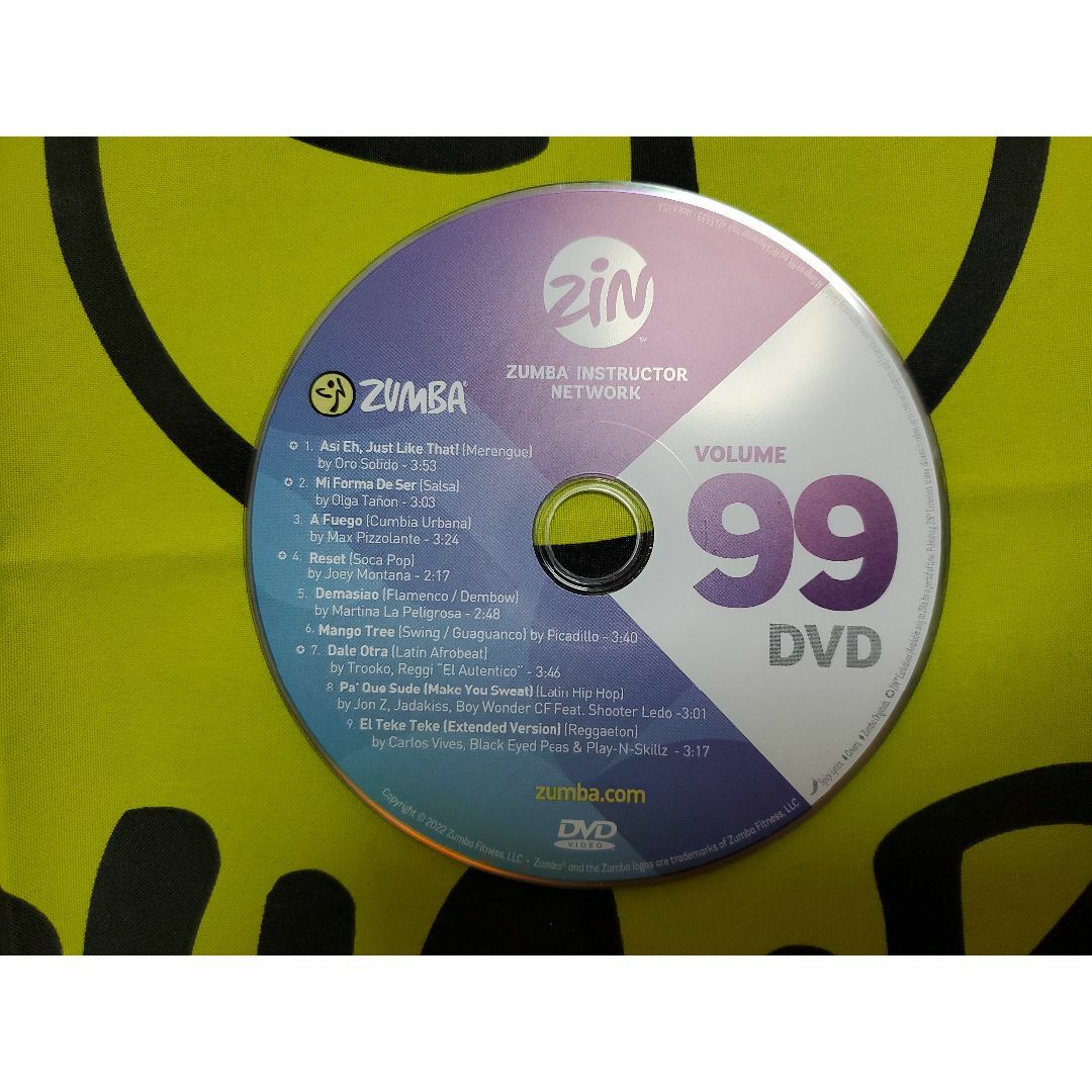 ZUMBA　ズンバ　ZIN99　CD ＆ DVD　インストラクター専用