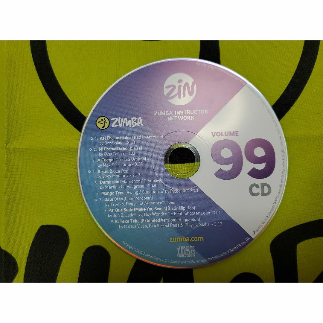 ZUMBA　ズンバ　ZIN99　CD ＆ DVD　インストラクター専用