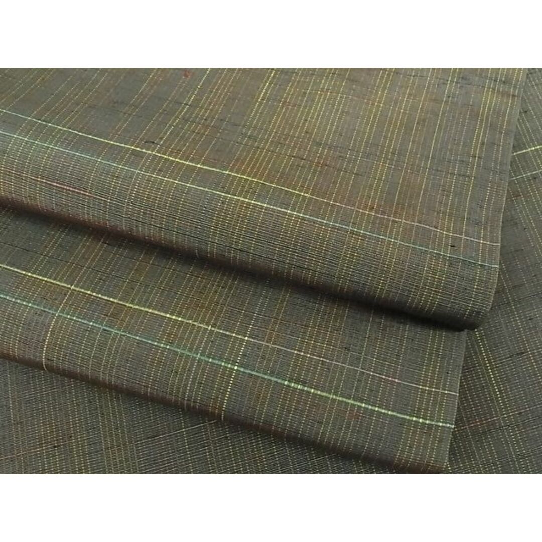 平和屋-こころ店■上質な小紋 紬地 切嵌鹿の子文 着丈164.5cm 裄丈63cm 正絹 逸品 未使用 A-ja4387