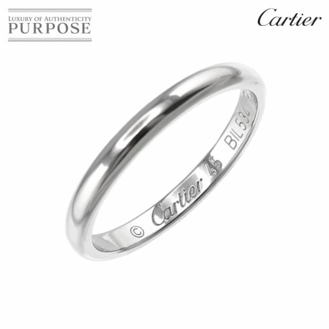 カルティエ Cartier 1895 クラシック #45 リング Pt 幅2mm プラチナ 指輪 VLP 90201964