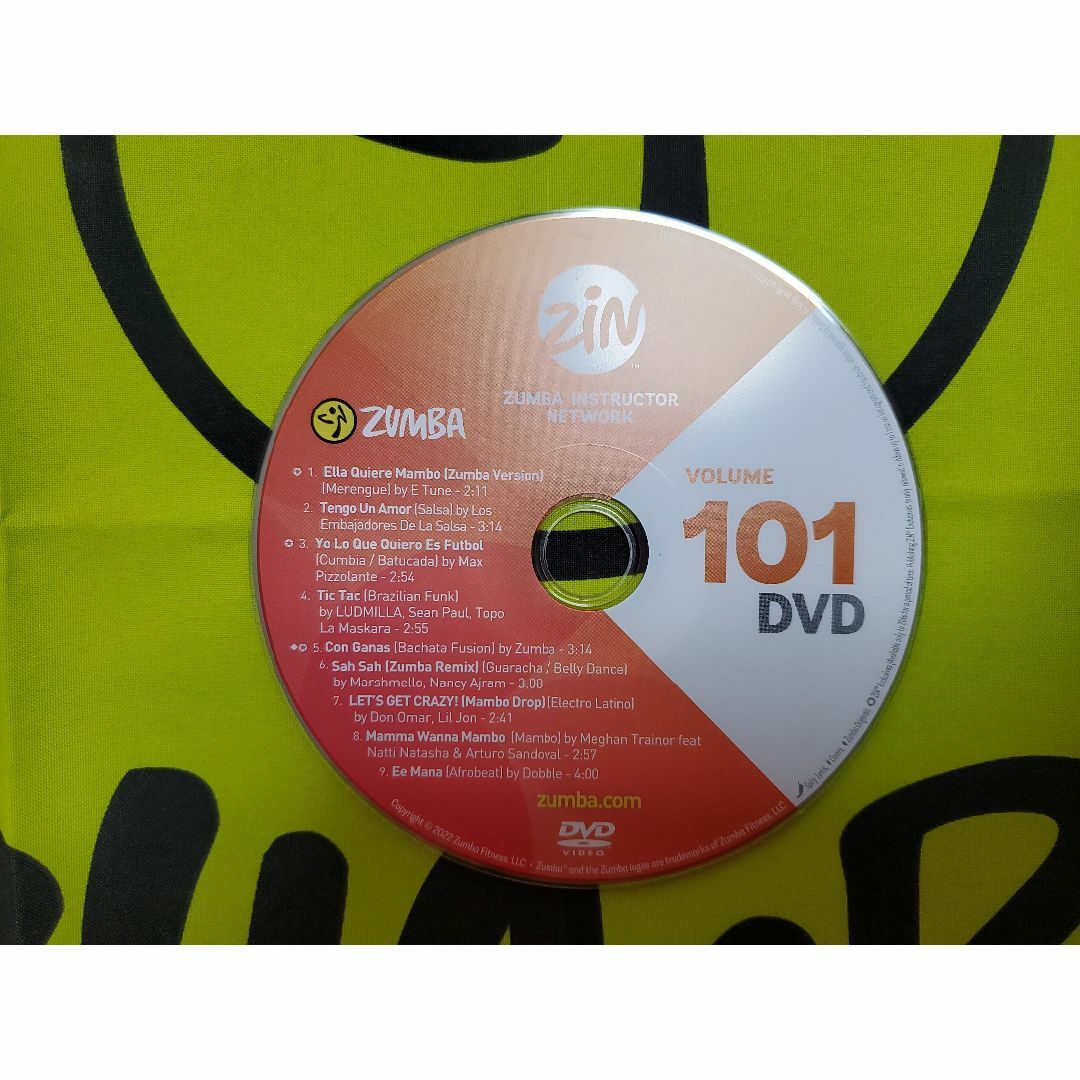 ZUMBA　ズンバ　ZIN101　CD ＆ DVD　インストラクター専用