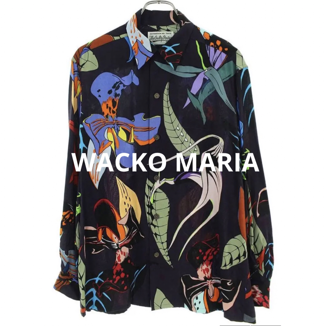 ワコマリア 21AW HAWAIIAN SHIRT 百花図ハワイアン長袖シャツトップス