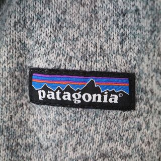 SALE/ patagonia パタゴニア ハーフジップ フリースジャケット アウトドア キャンプ ワンポイントロゴ グレー (メンズ M) O0774