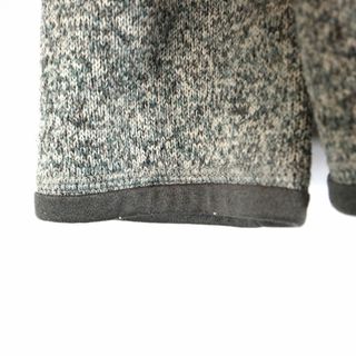 SALE/ patagonia パタゴニア ハーフジップ フリースジャケット アウトドア キャンプ ワンポイントロゴ グレー (メンズ M) O0774