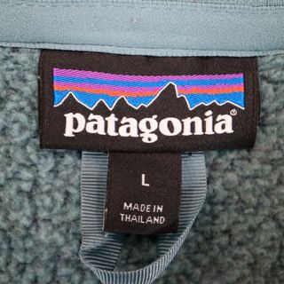 SALE/ patagonia パタゴニア ハーフジップ フリースジャケット アウトドア キャンプ ワンポイントロゴ グレー (メンズ M) O0774