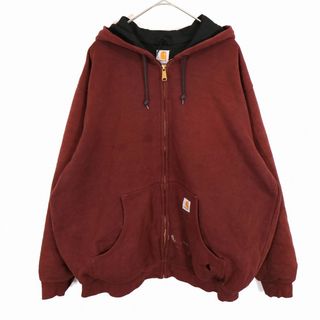 カーハート(carhartt)のSALE/ 90年代 Carhartt カーハート パーカー 防寒  ワーク ワインレッド (メンズ XL) 中古 古着 O0759(パーカー)