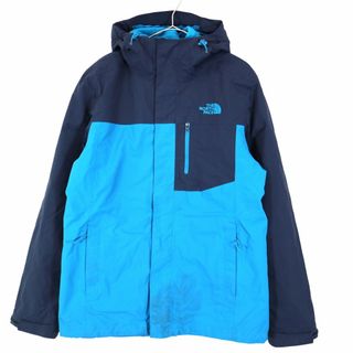 ザノースフェイス(THE NORTH FACE)のSALE/ THE NORTH FACE ノースフェイス マウンテンパーカー 刺繍  アウトドア キャンプ アウター 登山 ロゴ ブルー (メンズ S) 中古 古着 O0778(マウンテンパーカー)