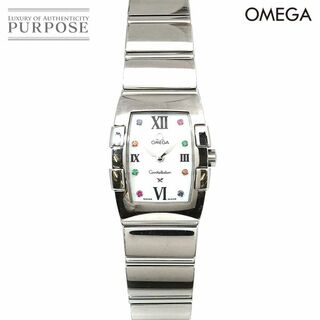 オメガ(OMEGA)のオメガ OMEGA コンステレーション クアドレラ ミニ 1584 79 レディース 腕時計 8P ルビー サファイア エメラルド ホワイトシェル 文字盤 クォーツ VLP 90206319(腕時計)
