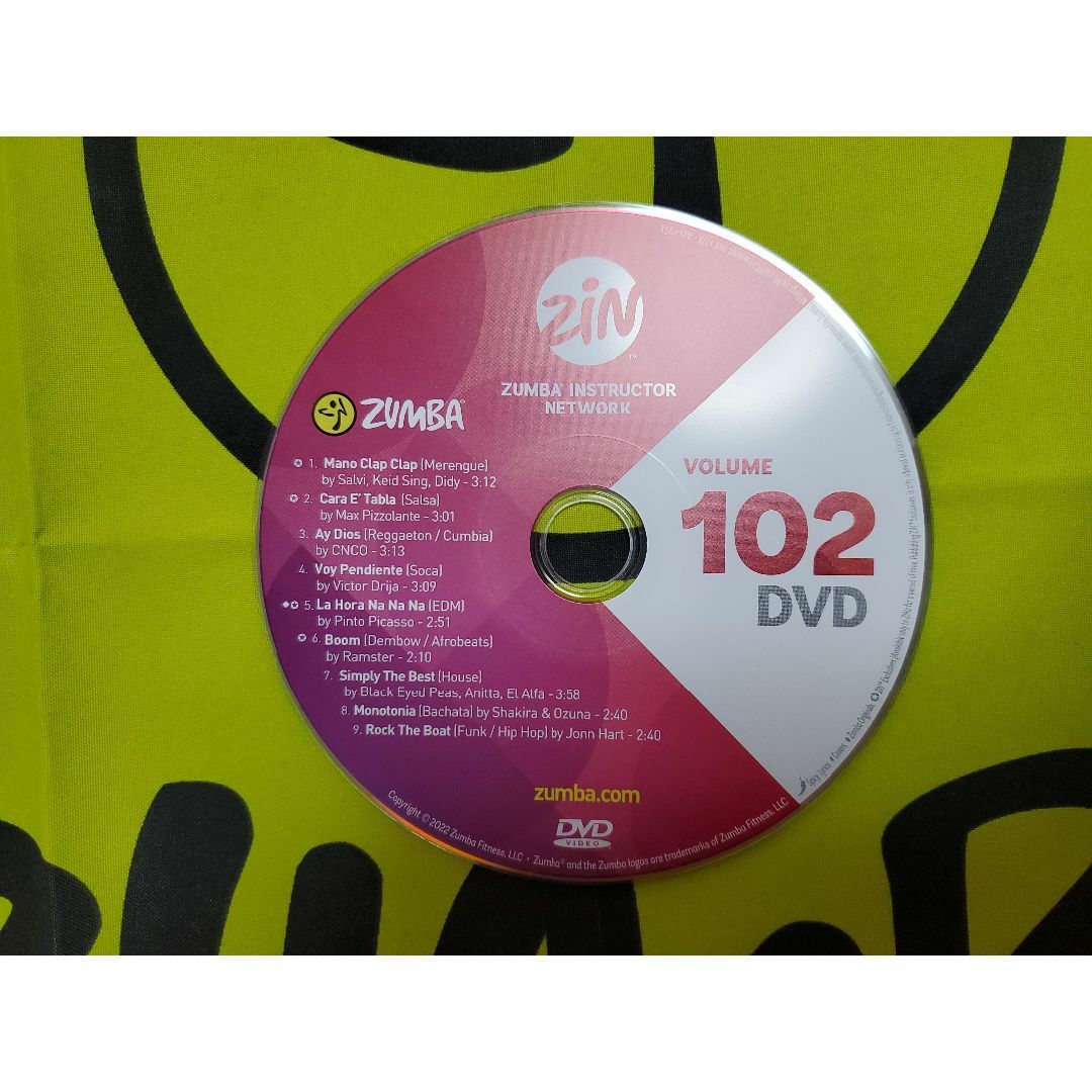 ZUMBA　ズンバ　ZIN102　CD ＆ DVD　インストラクター専用