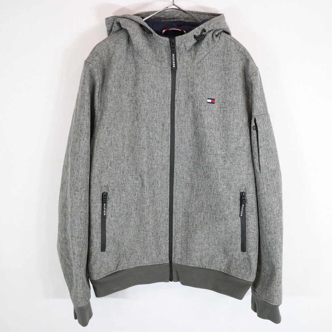 SALE/ TOMMY HILFIGER トミーヒルフィガー ソフトシェルジャケット 防寒 グレー (メンズ M) 中古 古着 O0804 |  フリマアプリ ラクマ