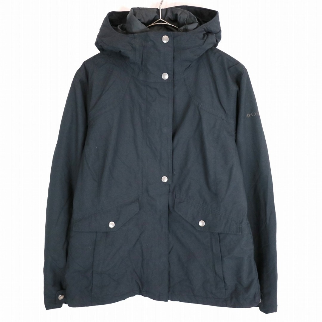 THE NORTH FACE(ザノースフェイス)のSALE/ THE NORTH FACE ノースフェイス ナイロンマウンテンパーカー アウトドア キャンプ アウター 防寒 ブラック (レディース M) 中古 古着 O0810 レディースのジャケット/アウター(その他)の商品写真